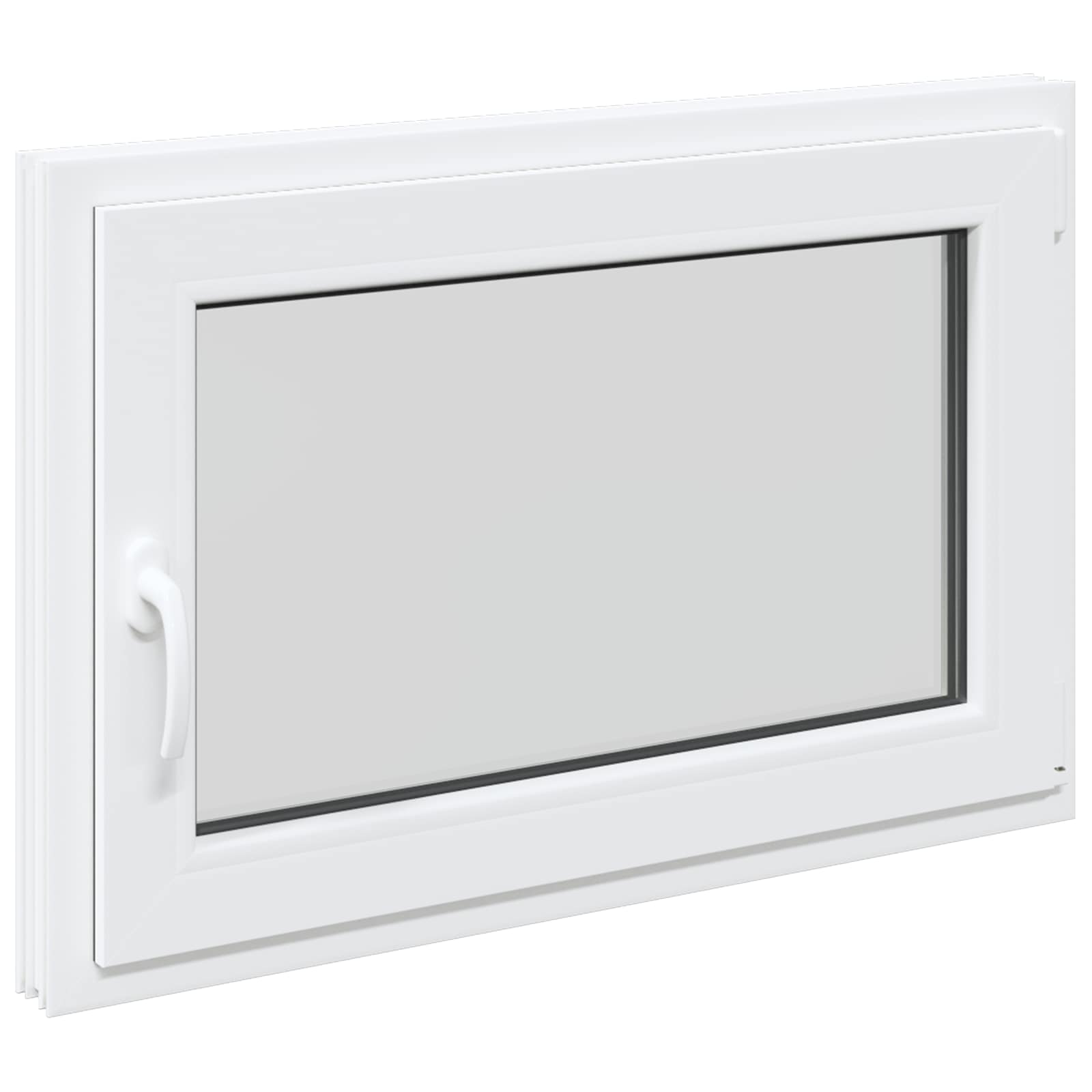 Kellerfenster RISOR 50 x 50 cm PVC und Glas Weiß