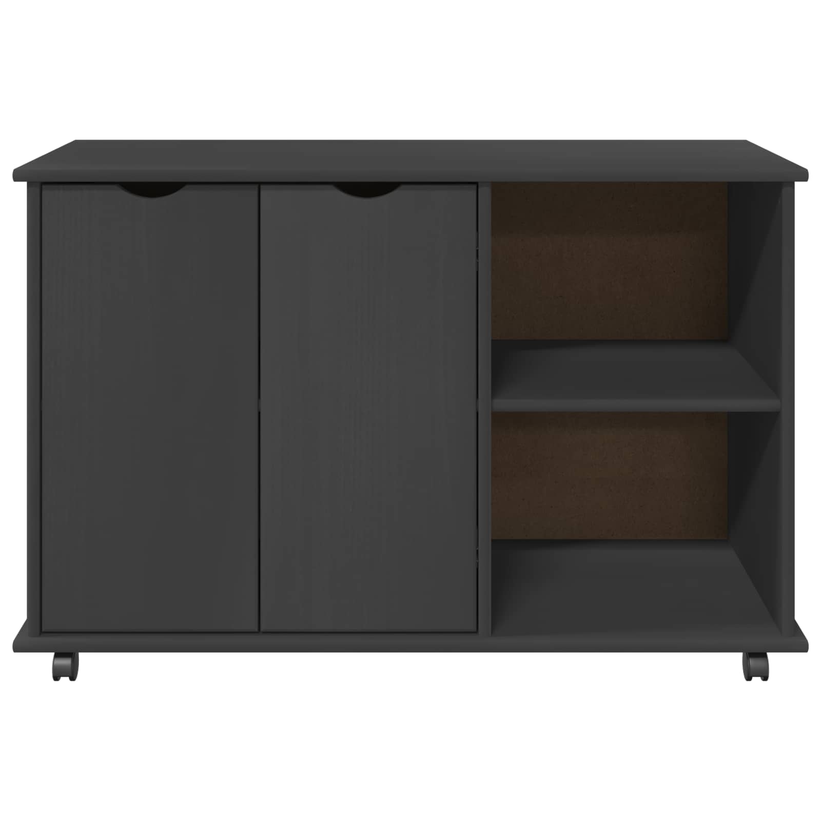 Rollschrank Honigbraun 100 x 39 x 65,5 cm Massivholz Kiefer