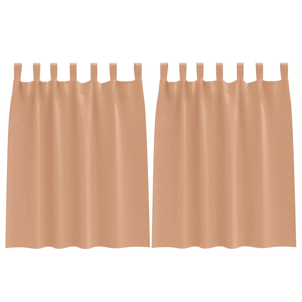 Verdunkelungs-Vorhänge mit Ringen 2 pcs Beige 140 x 140 cm