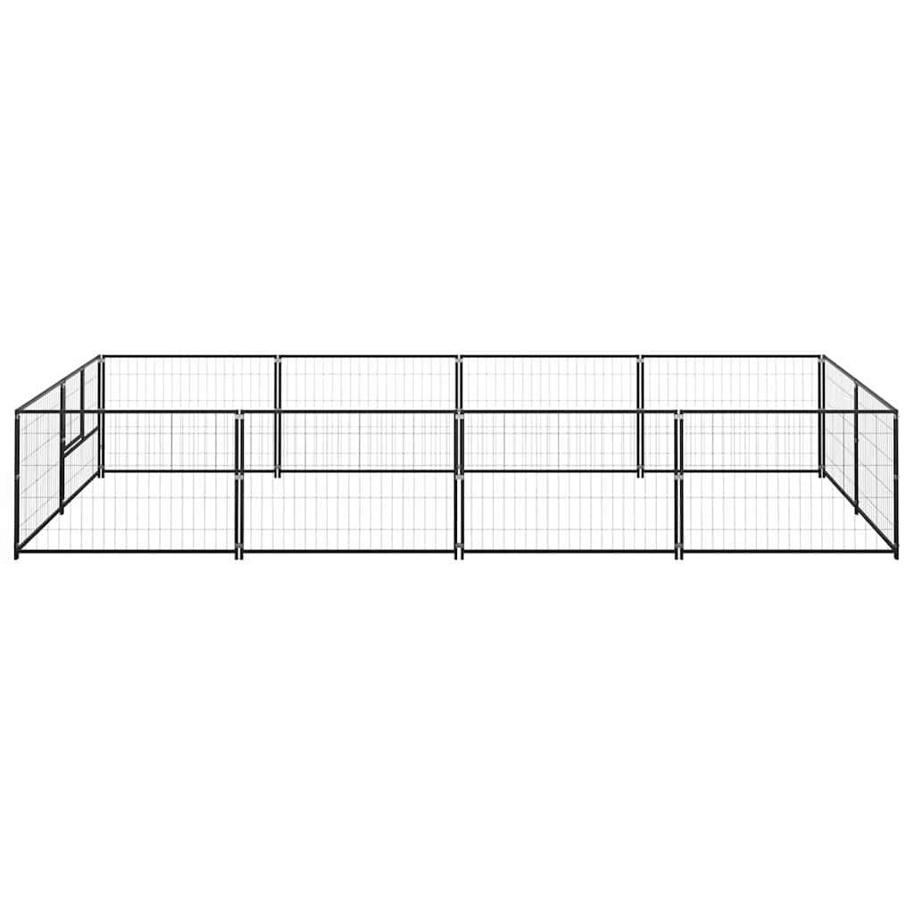 Hundezwinger Schwarz 4 m² Stahl