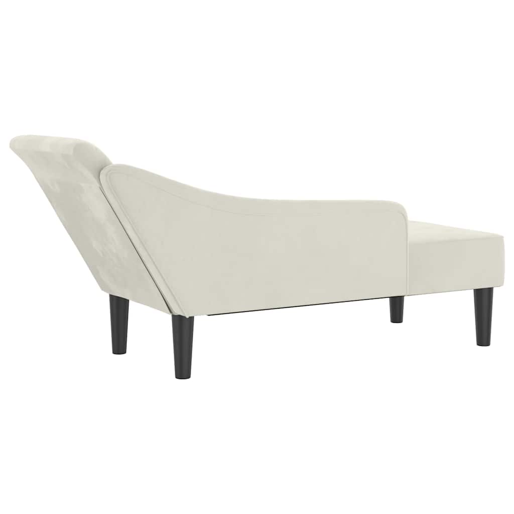 Chaiselongue mit Kissen Rosa Samt