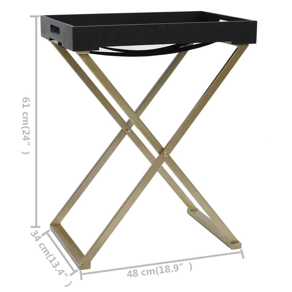 Klapptisch Schwarz 48x34x61 cm MDF