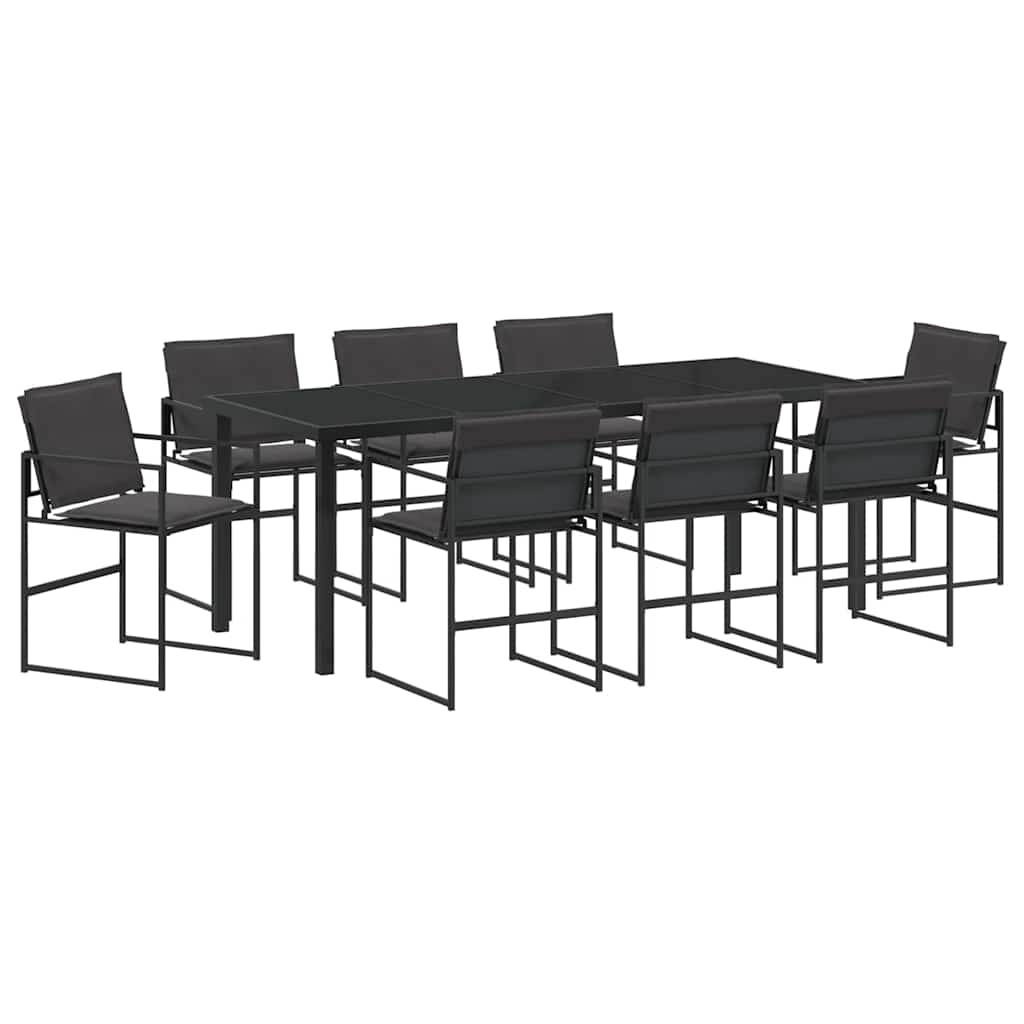 Garten Essgruppe 5 pcs Schwarz 140 x 70 x 73 cm