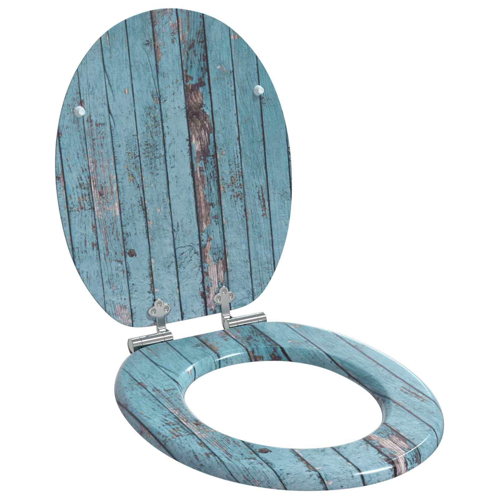 Toilettensitz MDF Deckel Schlichtes Design Weiß