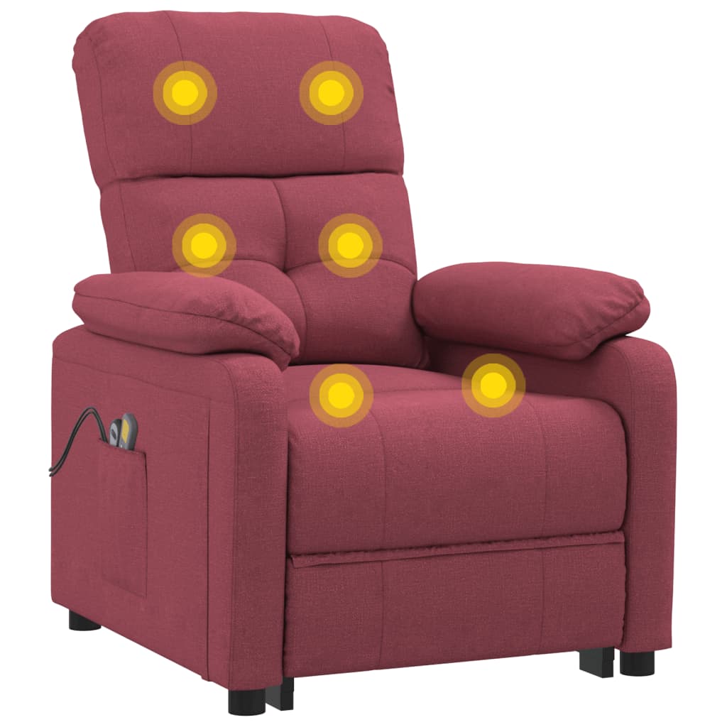 Massagesessel Elektrisch Dunkelgrau Stoff