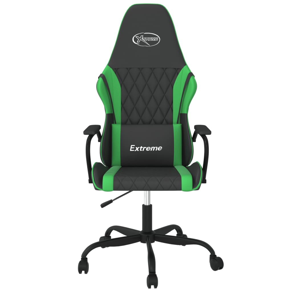Gaming-Stuhl mit Massagefunktion Schwarz und Blau Kunstleder