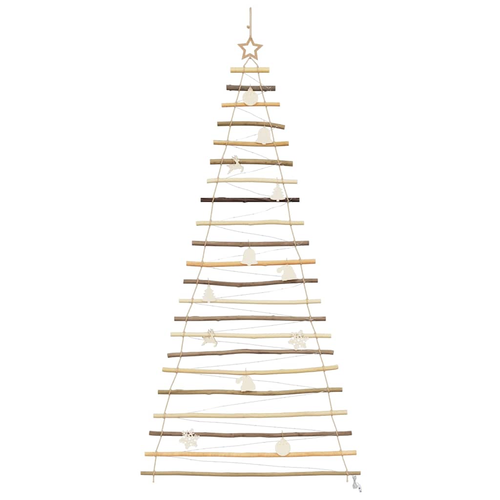 Weihnachtsbaum mit 30 LEDs Natur 90 cm Massives Eschenholz