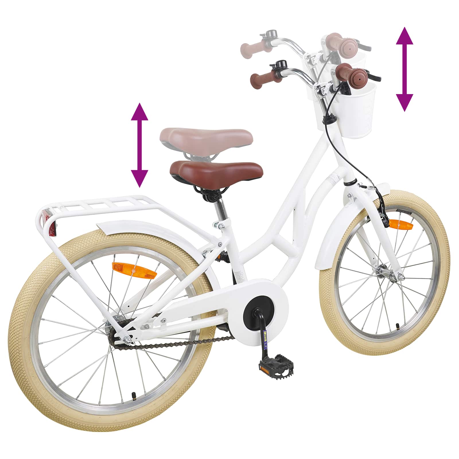 Kinderfahrrad 20 Zoll für 6-11 Jahre alt Schwarz