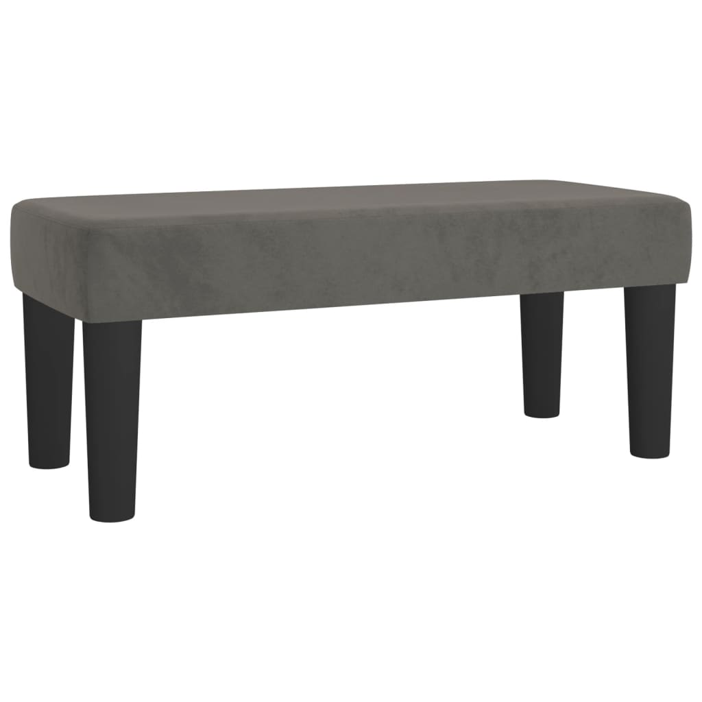 Sitzbank Hellgrau 70x30x30 cm Samt