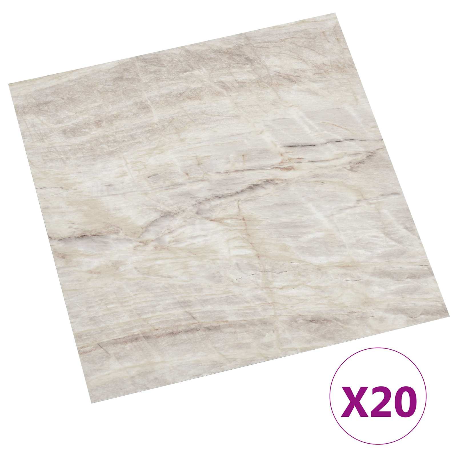 Selbstklebende Bodenplanken 30,5 x 30,5 cm 20 pcs PVC Betongrau