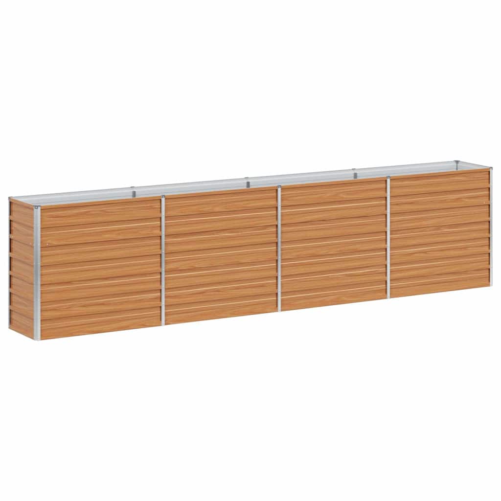 Hochbeet Hellbraun 100 x 100 x 77 cm Verzinkter Stahl