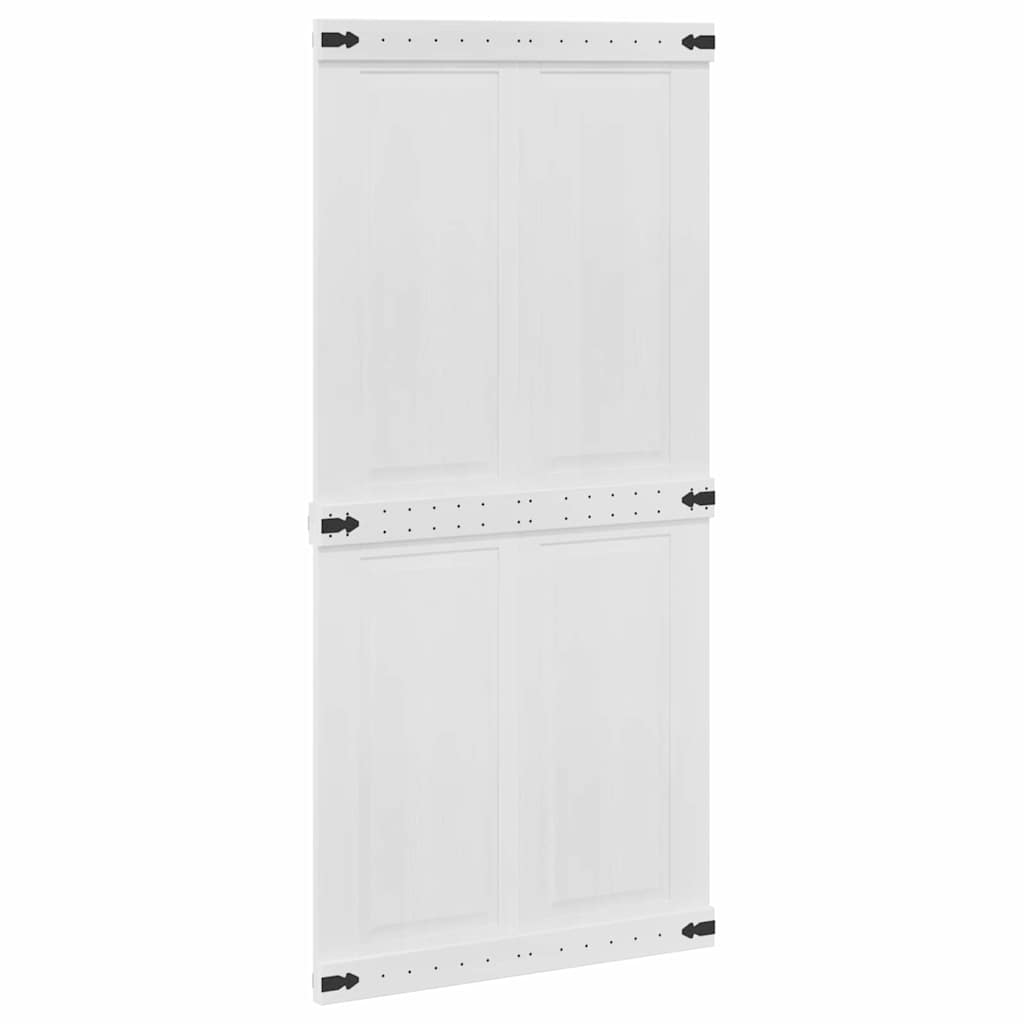 Scheunentür Corona Weiß 70 x 210 cm Massives Kiefernholz