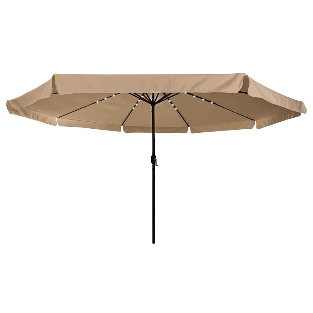 Garten-Sonnenschirm Sand und Anthrazit 395 x 395 x 245 cm