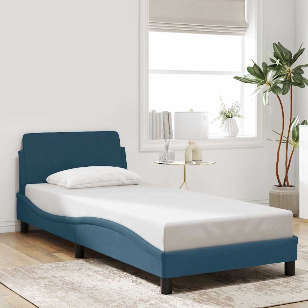 Bettgestell "Dover" Hellgrau 80x200 cm Samt