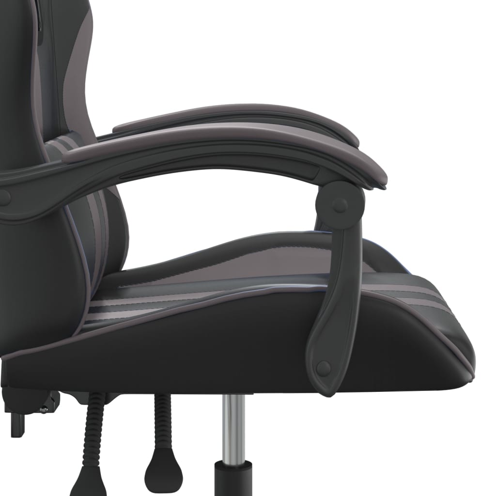 Gaming-Stuhl Drehbar Schwarz und Blau Kunstleder