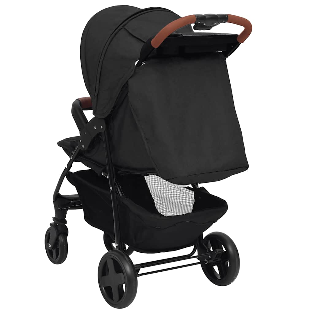 2-in-1 Kinderwagen Hellgrau Stahl