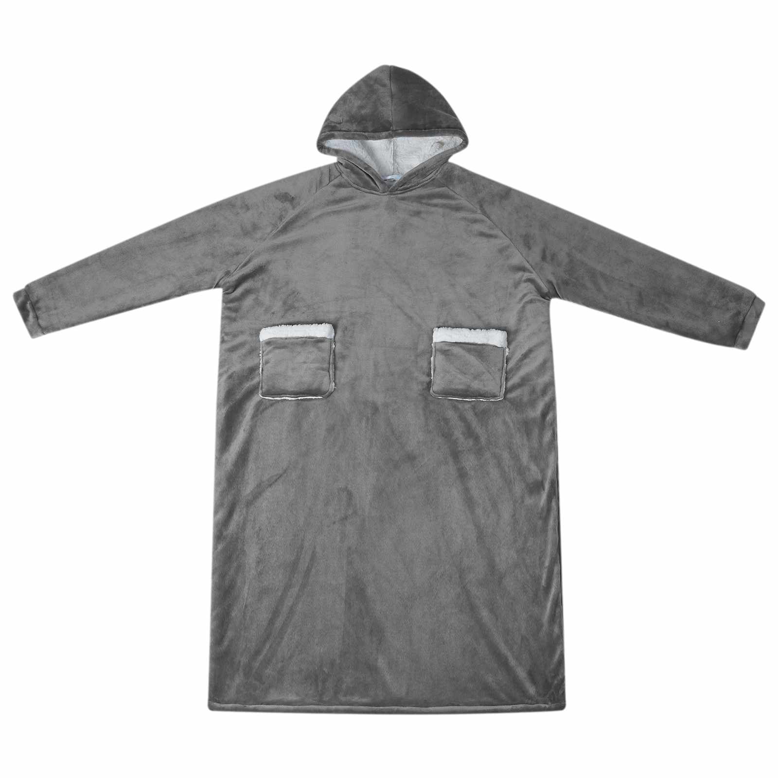 Decken-Hoodie Beige M Fleece und Flanell