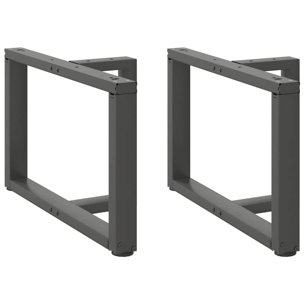 Couchtischbeine T-Form 2 Stk. Schwarz 30x25x(30-31) cm Stahl