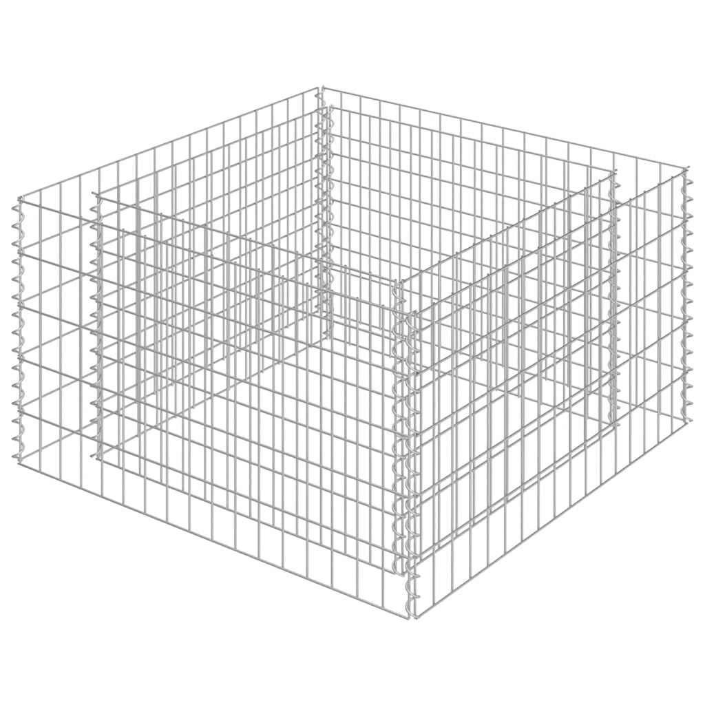 Gabionen-Hochbeet Verzinkter Stahl 450×90×100 cm