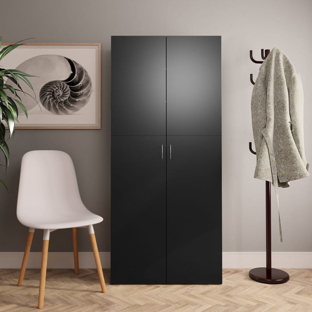 Schuhschrank Weiß 80x35,5x180 cm Holzwerkstoff