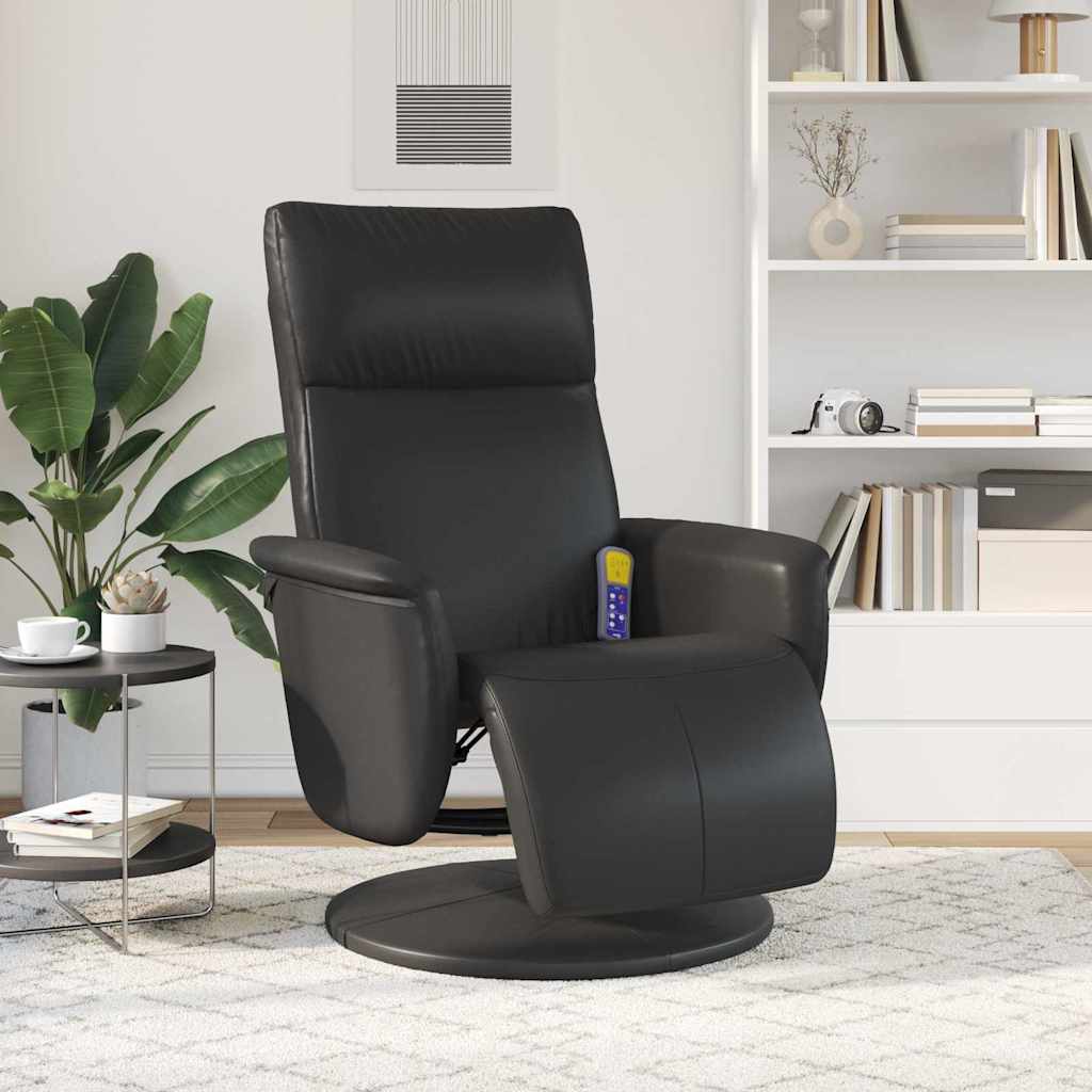 Massage Relaxsessel Schwarz 71 x 90 x 105 cm Kunstleder