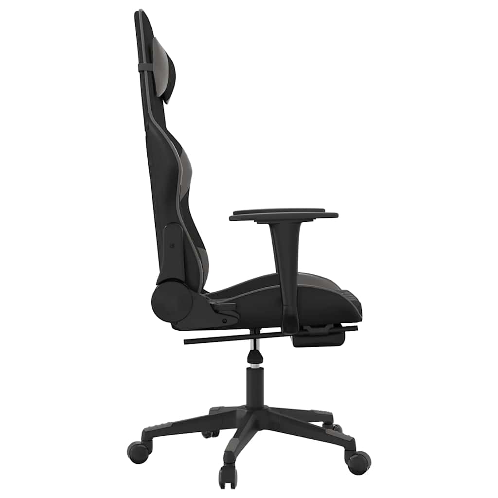 Gaming-Stuhl mit Massagefunktion Schwarz und Blau Kunstleder