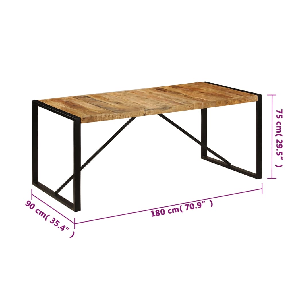 Esstisch 220x100x75 cm Massivholz Akazie