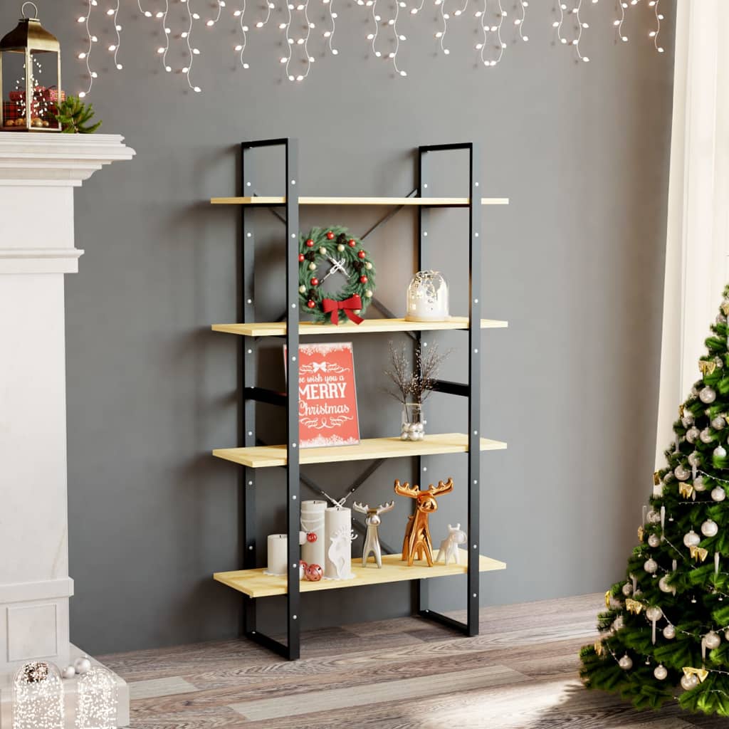 Bücherregal 2 Fächer Weiß 80x30x70 cm Holzwerkstoff
