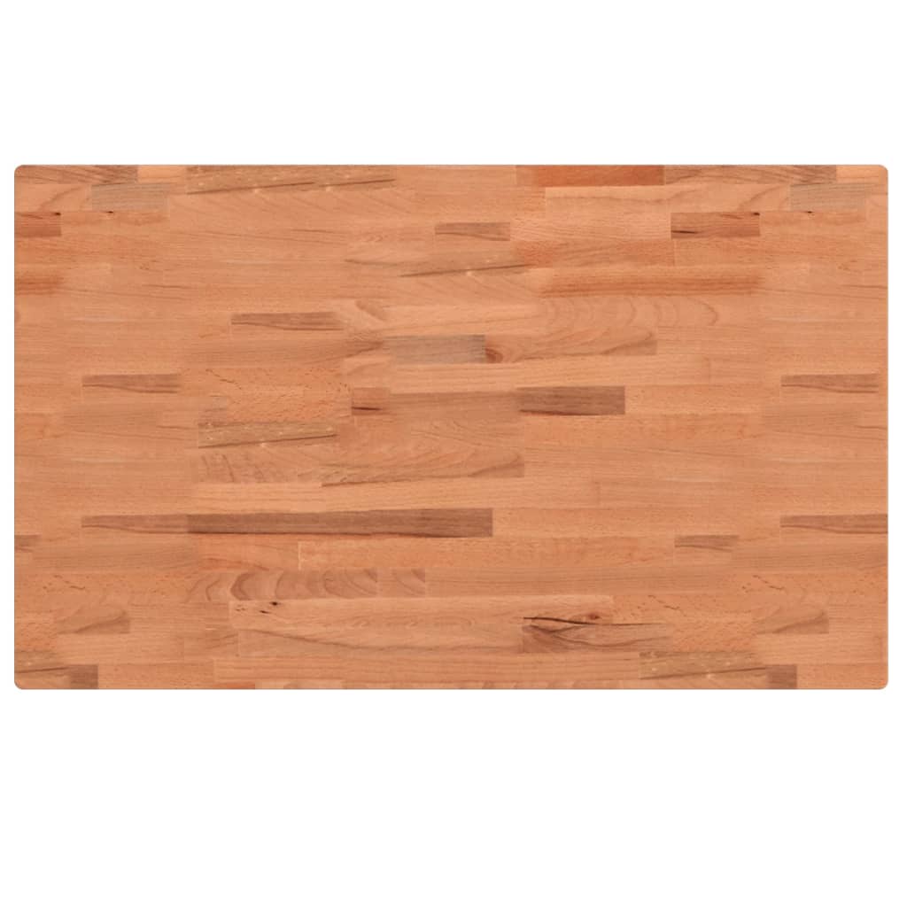 Tischplatte 80x40x1,5 cm Rechteckig Massivholz Buche
