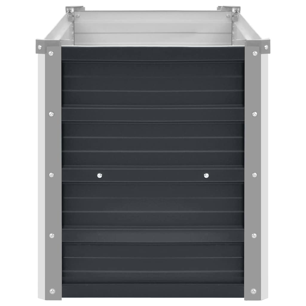 Hochbeet Anthrazit 160 x 80 x 77 cm Verzinkter Stahl