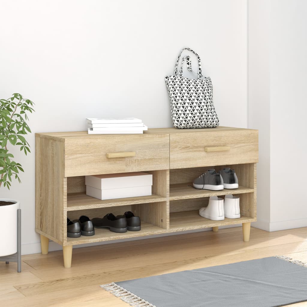 Schuhschrank Weiß 102x35x55 cm Holzwerkstoff