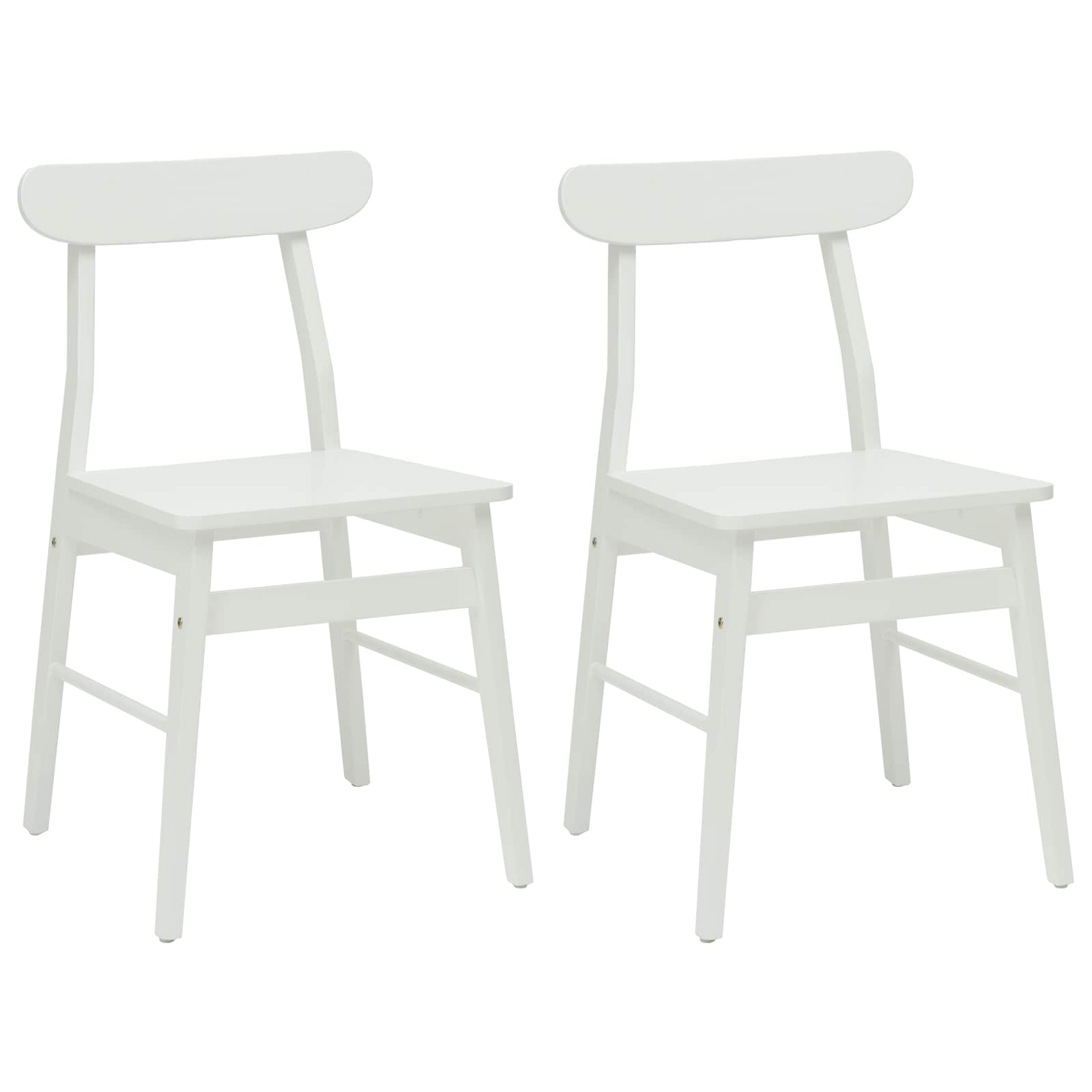 Esszimmerstuhl 2 pcs Dunkelbraun, Hell Massives Gummiholz