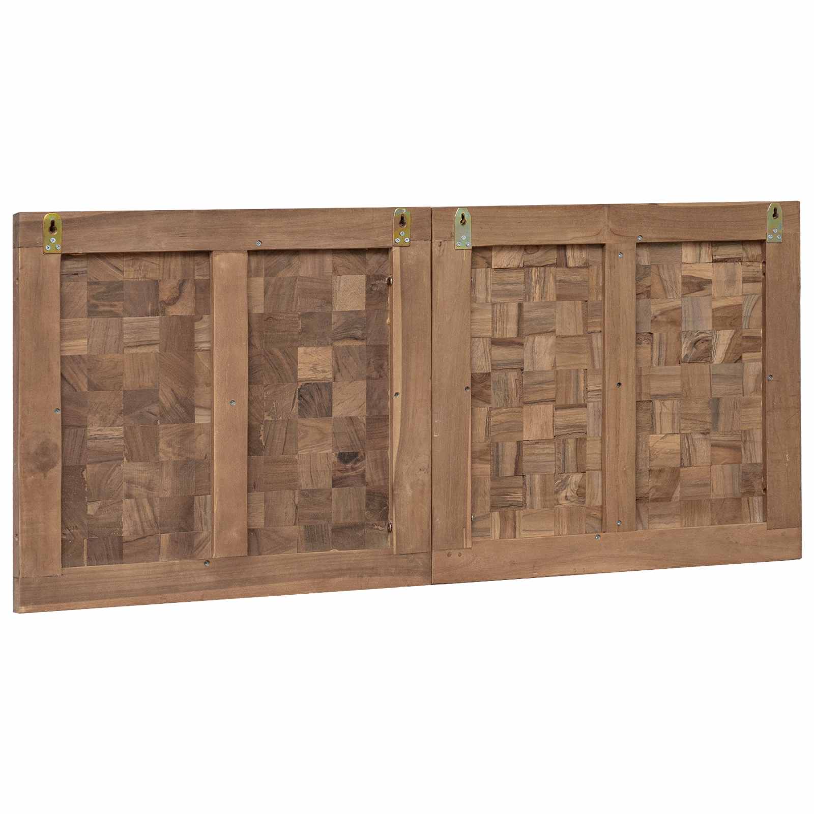 Bettkopfteil Natur Massivholz Teak