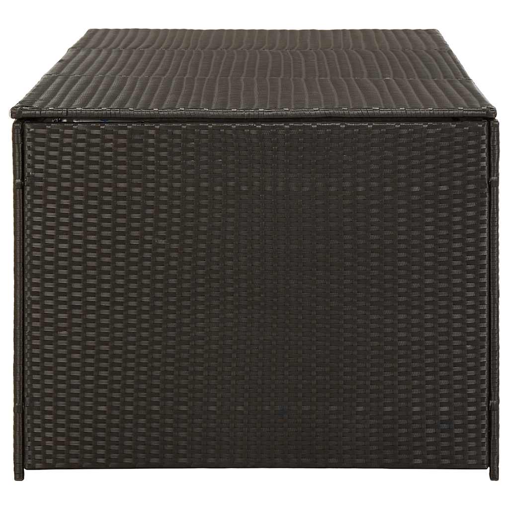 Gartentruhe Schwarz 283L Poly Rattan