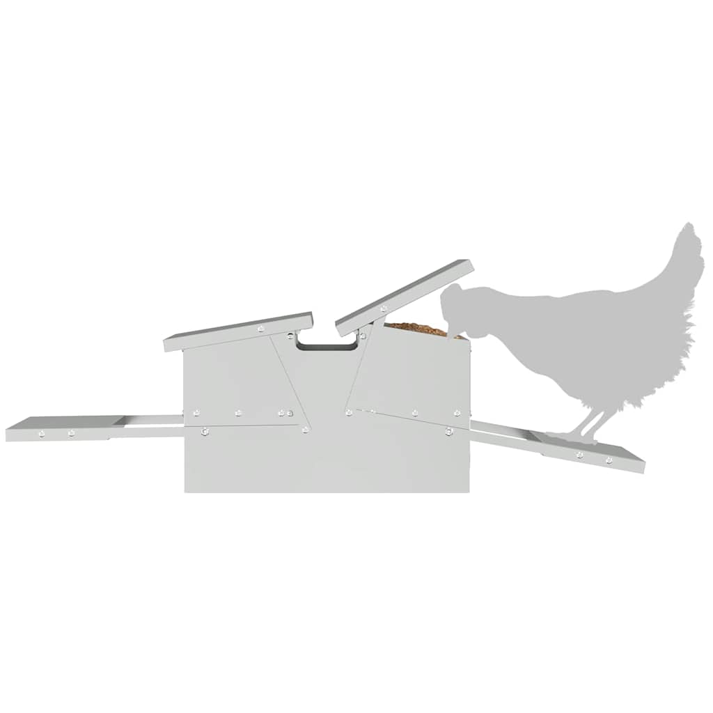 Hühnertretfeeder Schwarz 48,5 x 39,5 x 19 cm