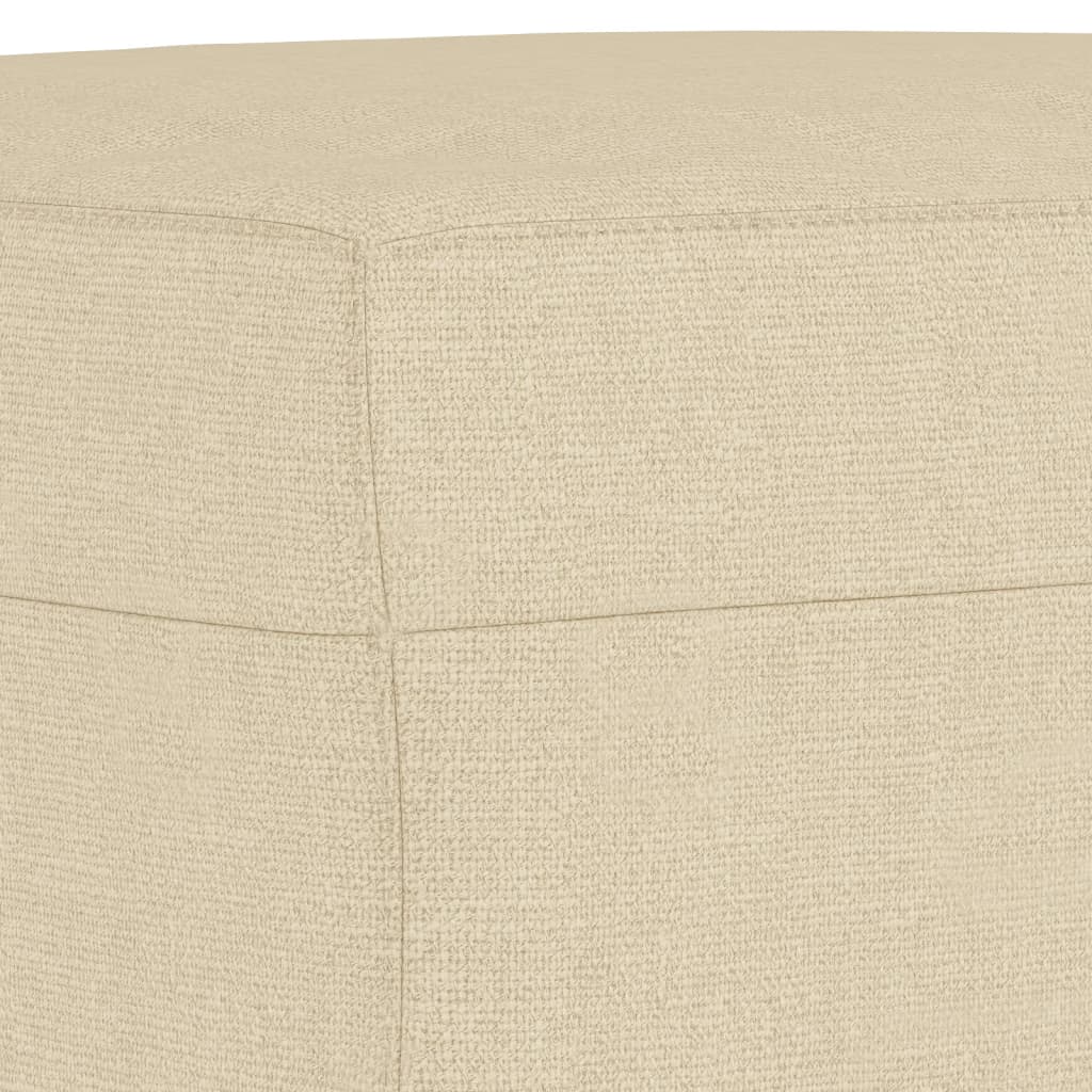 3-tlg. Sofagarnitur mit Kissen Braun Stoff