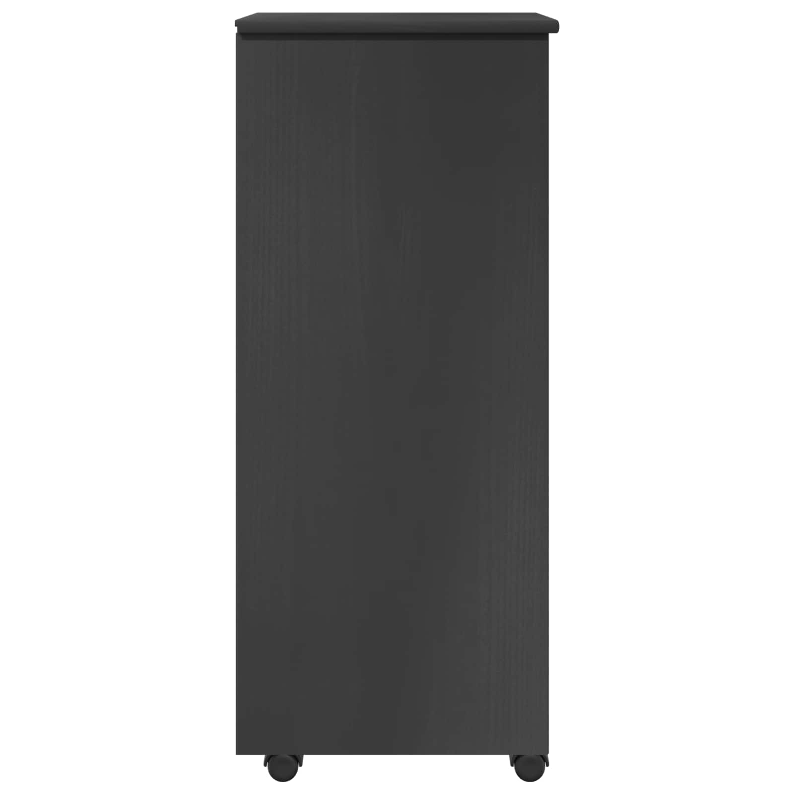 Rollschrank Honigbraun 34 x 39 x 93,5 cm Massivholz Kiefer