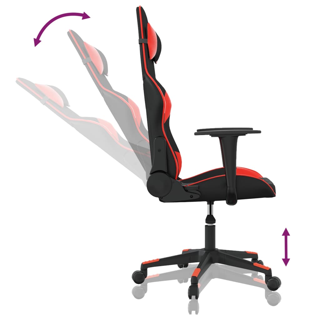 Gaming-Stuhl mit Massagefunktion Schwarz und Blau Kunstleder