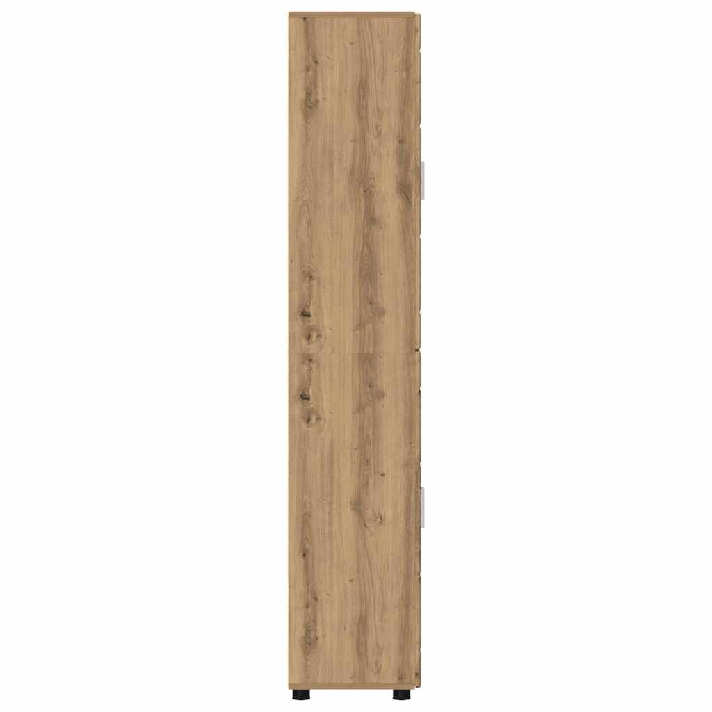 Highboard mit Regal FLORIN Weiß 60 x 35 x 182 cm Holzwerkstoff