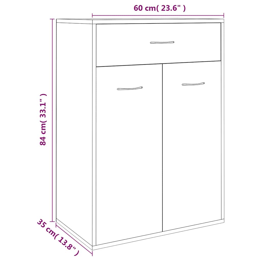 Schuhschrank Weiß 60×35×84 cm Holzwerkstoff