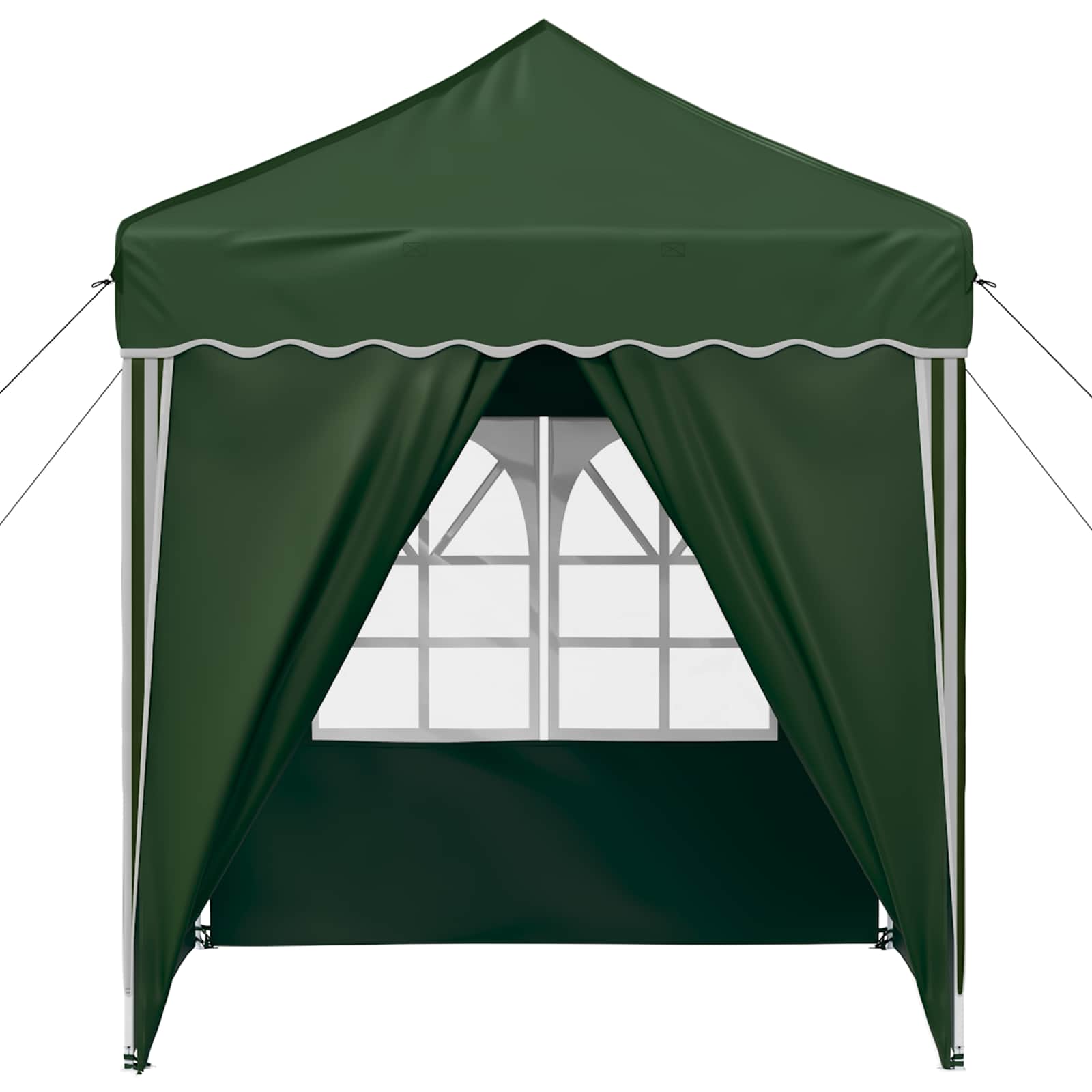Pop-up Partyzelt 195 x 195 x 245 cm Creme Oxford-Stoff