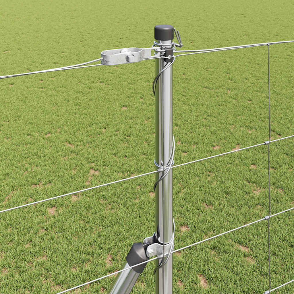 Ground Fix Geschweißter Drahtzaun 25 x 0,8 m Silber Netz
