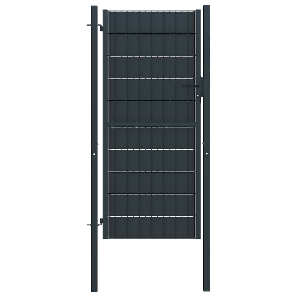 Zauntor aus PVC und Stahl 100 x 81 cm Grün