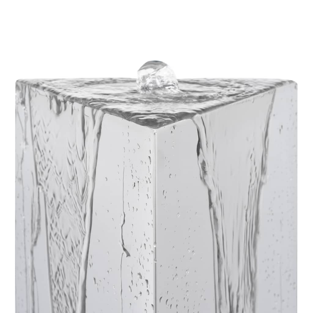 Gartenbrunnen Silbern 37,7x32,6x110 cm Edelstahl