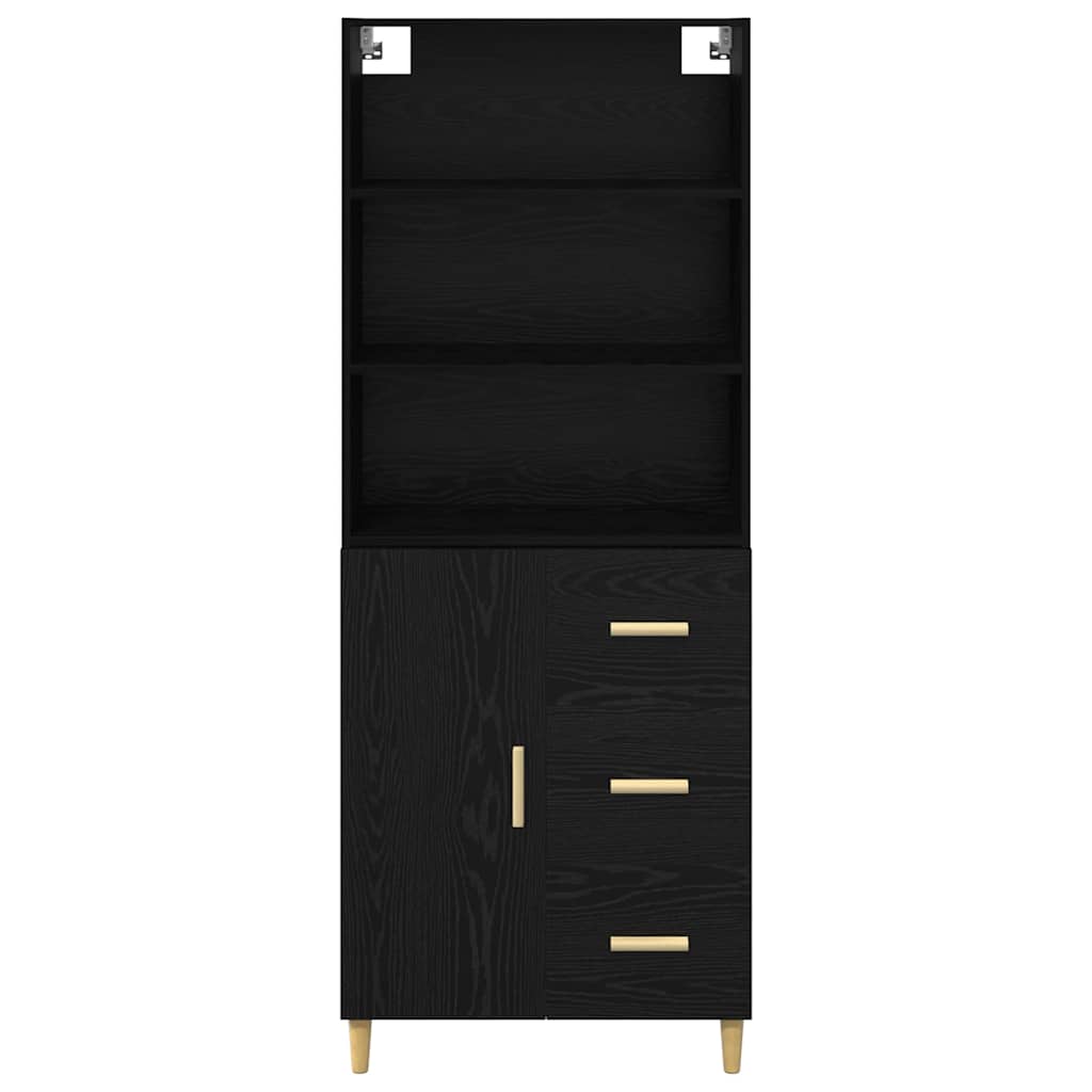 Highboard Altholz 69,5 x 32,5 x 180 cm Holzwerkstoff