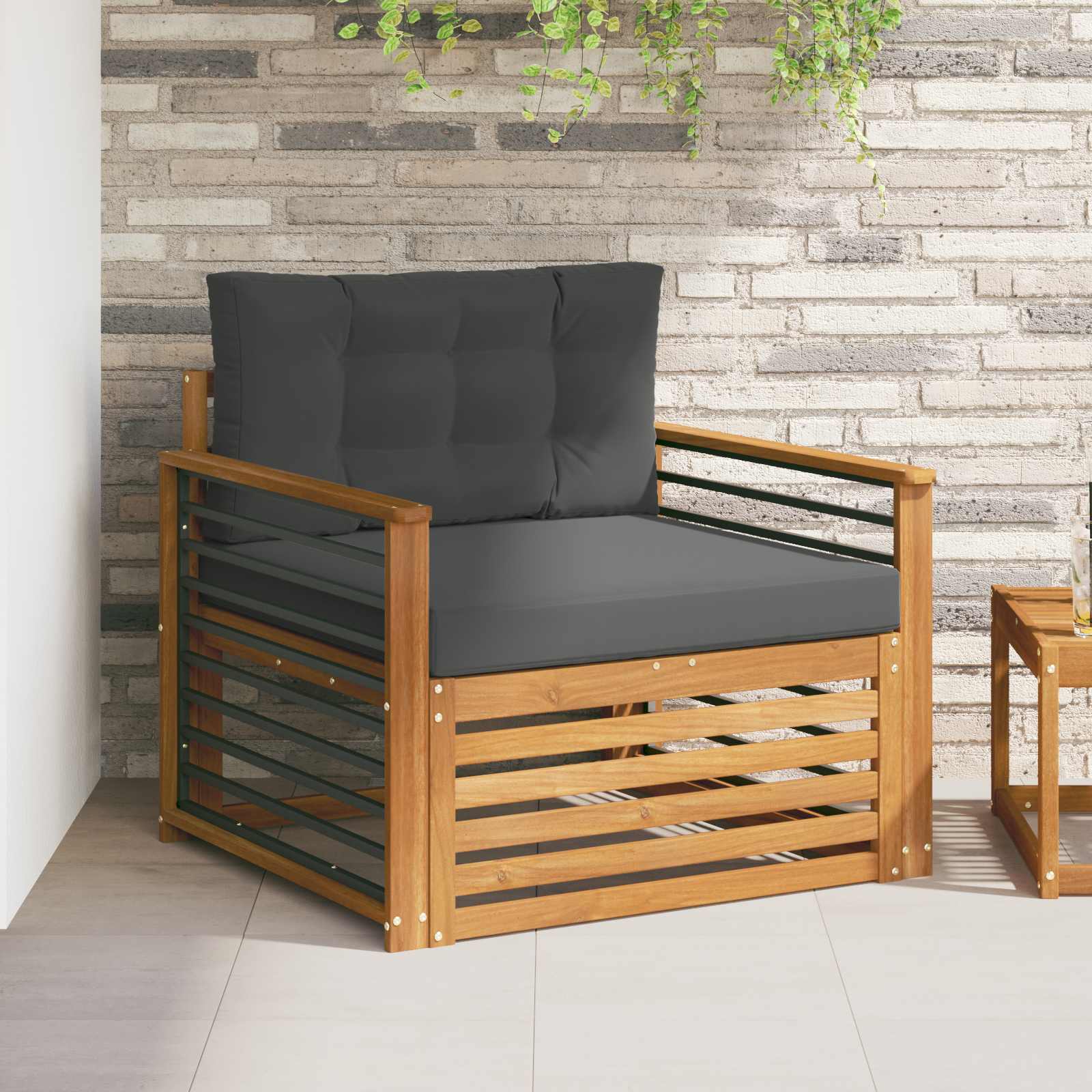 2 Stück Outdoor-Sofa Natur
