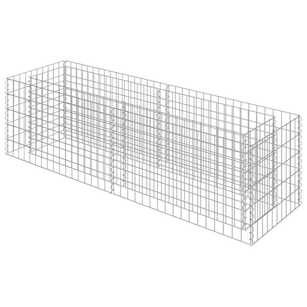 Gabionen-Hochbeet Verzinkter Stahl 450×90×100 cm