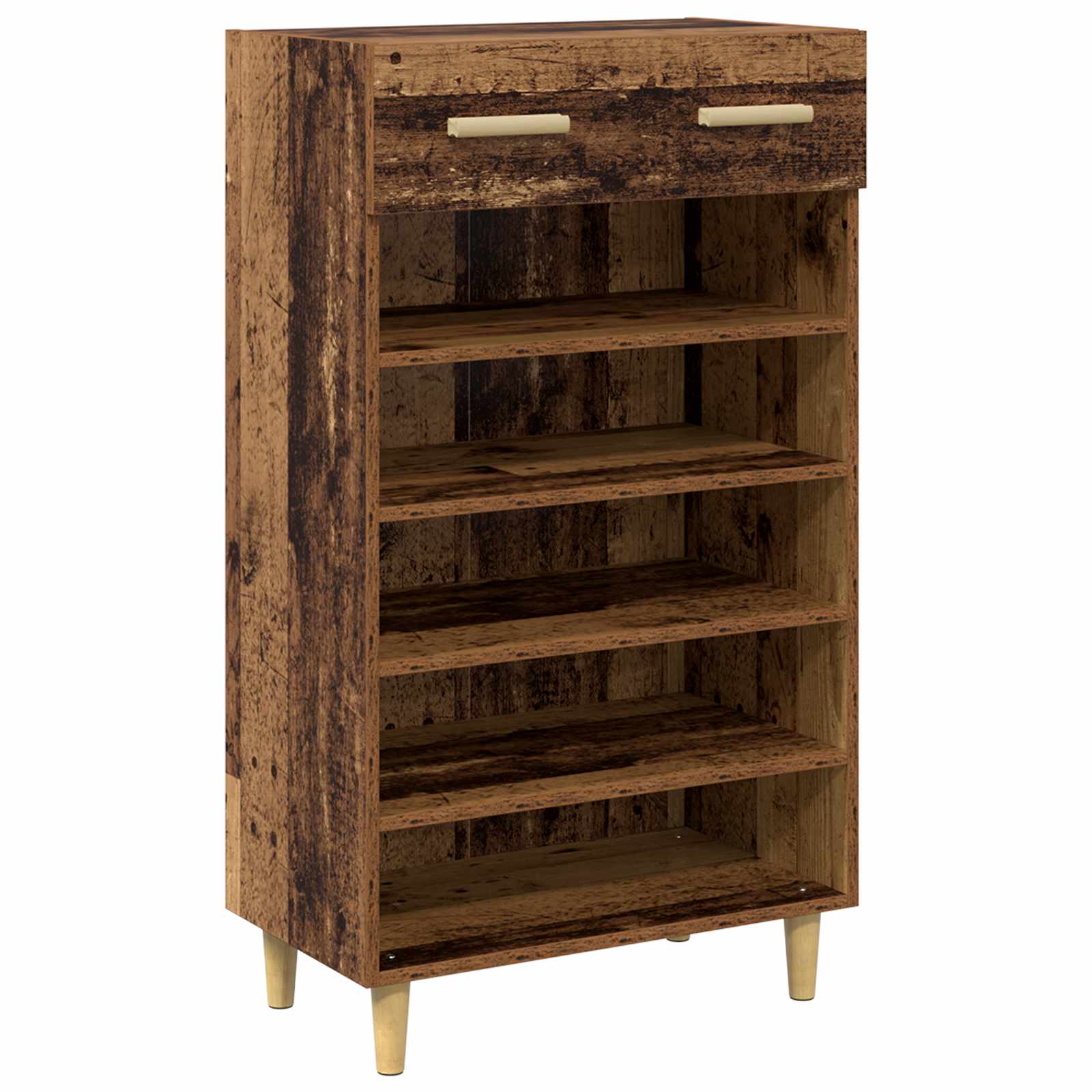 Schuhschrank mit Regal Altholz 60 x 35 x 105 cm Holzwerkstoff