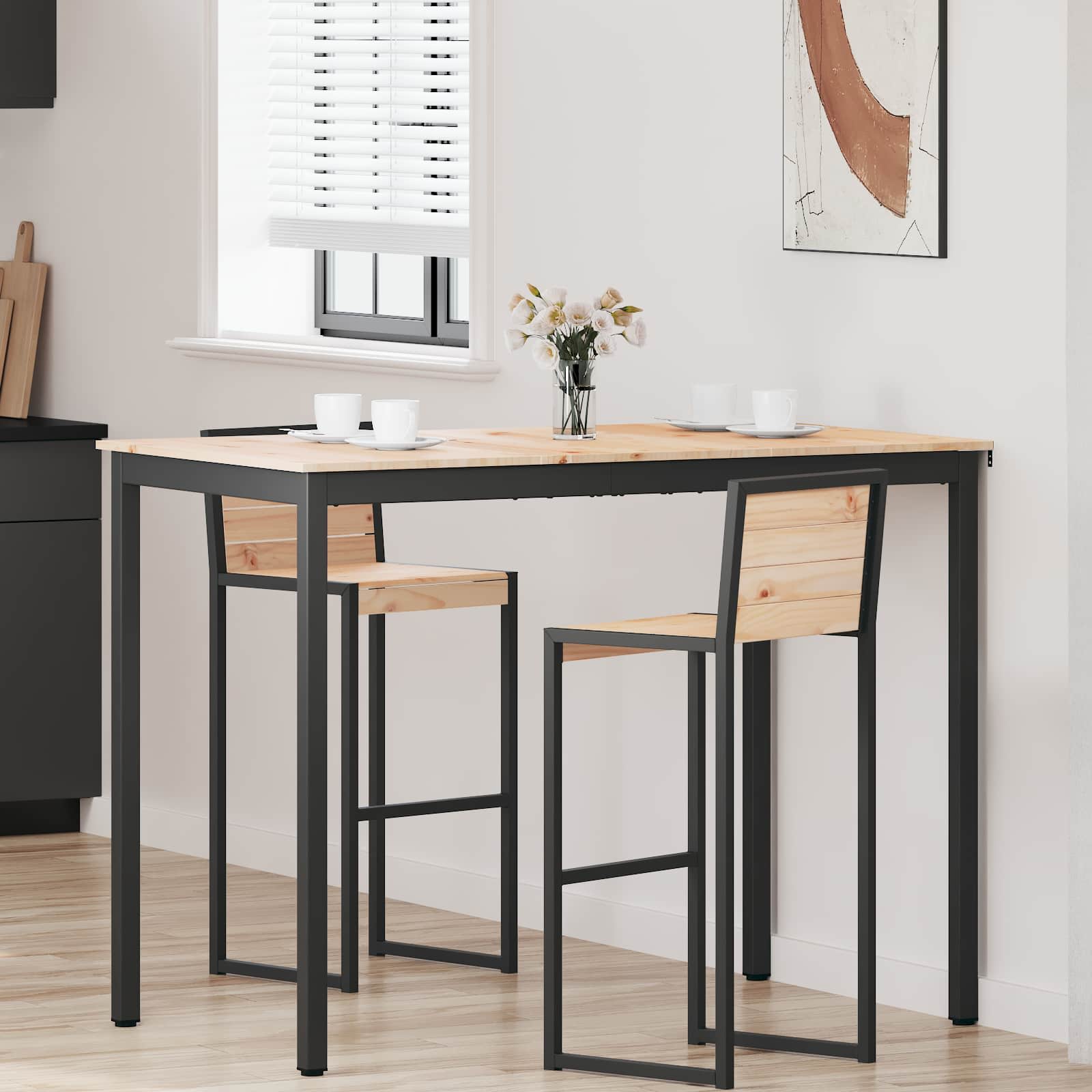 Bartisch Natur 200 x 100 x 105 cm Massives Kiefernholz