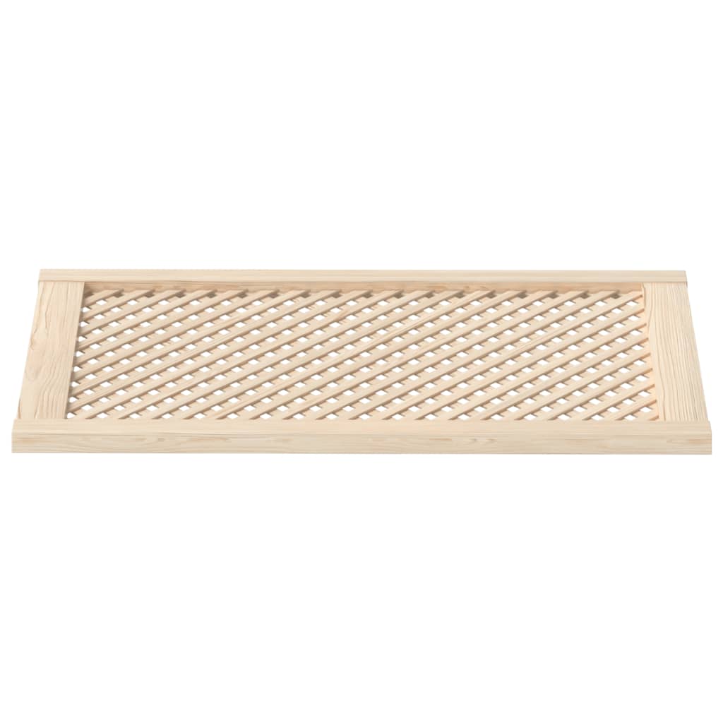 Schranktüren 2 Stk. Gitter-Design 39,5x39,5cm Massivholz Kiefer